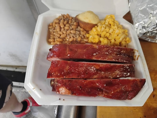 Ribs Meal w/2 Sides & Homemade sweet cornbread