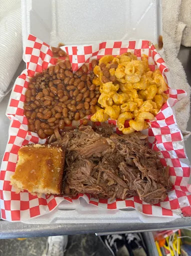 Pulled Pork w/2 Sides & Homemade sweet cornbread