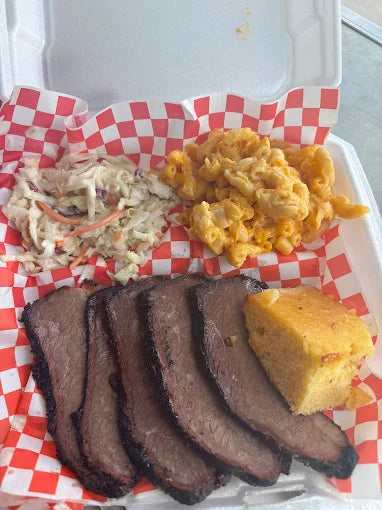 Brisket w/2 Sides & Homemade sweet cornbread